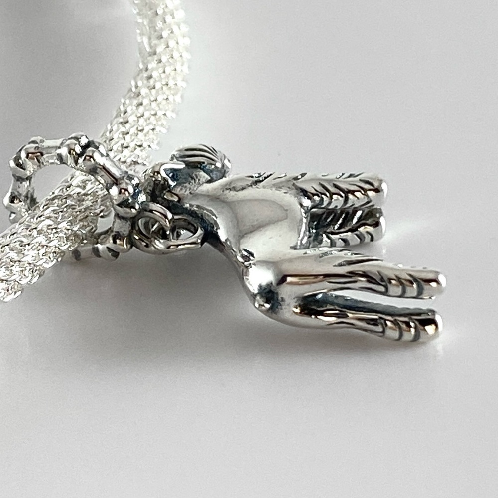 Sterling Silver Schnauzer Puppy Dog Dangle Charm - Picture 9 of 12